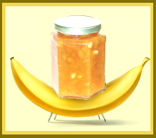 Banana fruit jam